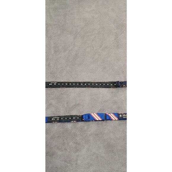Lot Of 2 Brooks Brothers 100% Silk Self Tie Bow Tie Adjustable Stripe Blue Red - Picture 4 of 7